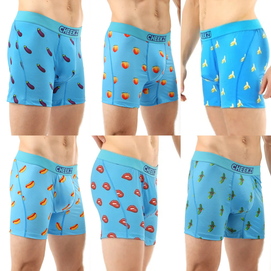 CHEEKZI 6-Pack Funny Boxer Shorts