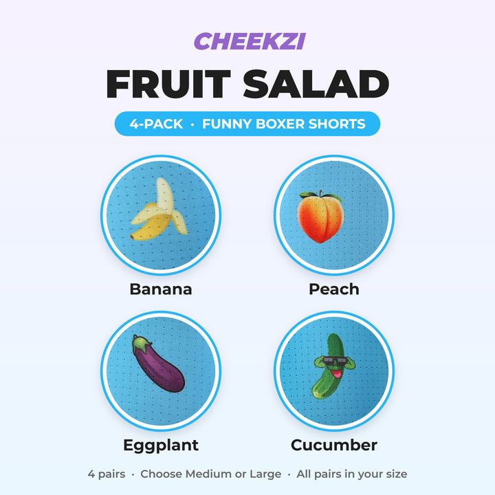 Fruit Salad 4-Pack Funny Boxer Shorts